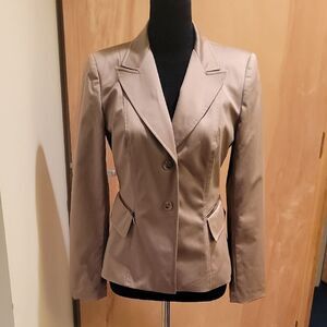 Tahari ASL Taupe Tailored Blazer